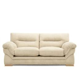 SOFASELECTION UK Amalfi 3 Seater Claude Sofa Modern Plush Fabric in Cream - Size: 3 Pack - thumbnail 1