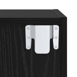 Berkfield Home TV Cabinet Set Wall-mounted with Storage 2 pcs Black oak 37 x 37 - thumbnail 8