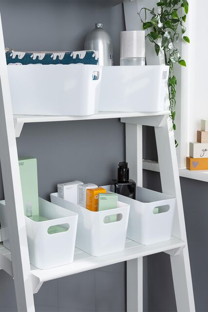 Wham Plastic Studio Basket 6.01 Rectangular in White - image 1