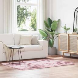Berkfield Home Shaggy Rug High Pile NAVARRA Dusty Pink 120x170 cm Polyester - Size: Medium