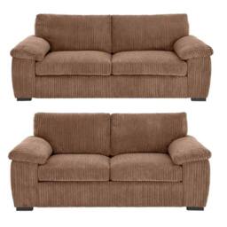 SNUG FURNITURE BIRMINGHAM LTD Amalfi Jumbo Cord 3+2 Set in Tan