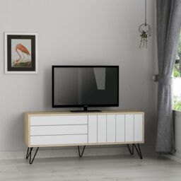 Decortie Picadilly' Modern TV Unit TV Stand Media Unit in Natural - Size: 1 Pack
