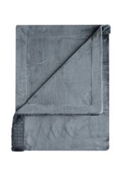 Catherine Lansfield 'Velvet & Faux Fur' Throw in Charcoal - Size: 150 cm x 200 cm - thumbnail 5