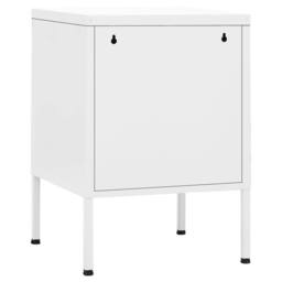 Berkfield Home Nightstands 2 pcs White 35x35x51 cm Steel - Size: 35 x 35 x 51 cm - thumbnail 5
