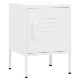 Berkfield Home Nightstands 2 pcs White 35x35x51 cm Steel - Size: 35 x 35 x 51 cm - thumbnail 1