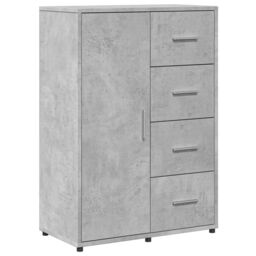 Berkfield Home Sideboard Concrete Grey 60x31x84 cm Engineered Wood - Size: 60 x 31 x 84 cm - thumbnail 2