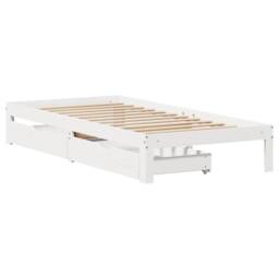 Berkfield Home Restful Bed Frame with Drawers without Mattress White 90x200 cm - thumbnail 1