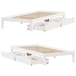 Berkfield Home Restful Bed Frame with Drawers without Mattress White 90x200 cm - thumbnail 9