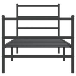 Berkfield Home Metal Bed Frame without Mattress with Footboard¬†Black 80x200cm in Black - Size: 80x200 cm - thumbnail 5