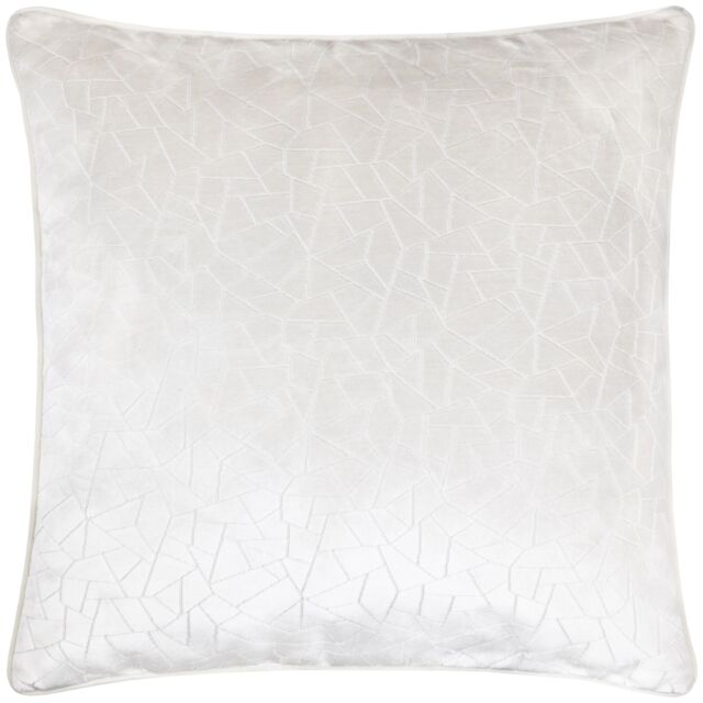 HOEM Malans Cut Velvet Piped Cushion in Cream - Size: 45 cm x 45 cm - image 1