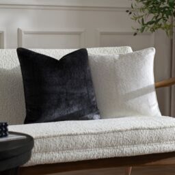 HOEM Malans Cut Velvet Piped Cushion in Cream - Size: 45 cm x 45 cm - thumbnail 6