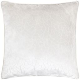 HOEM Malans Cut Velvet Piped Cushion in Cream - Size: 45 cm x 45 cm - thumbnail 1