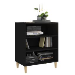 Berkfield Home Sideboard Black 57x35x70 cm Engineered Wood - Size: 57 x 35 x 70 cm - thumbnail 3