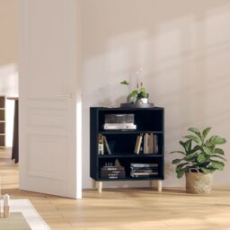 Berkfield Home Sideboard Black 57x35x70 cm Engineered Wood - Size: 57 x 35 x 70 cm - thumbnail 1