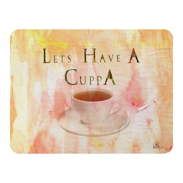 Benjamin Tate Design Lets Have A Cuppa Blanket in Natural - Size: 120 cm x 150 cm - image 1