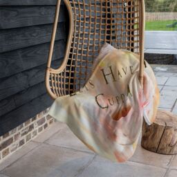 Benjamin Tate Design Lets Have A Cuppa Blanket in Natural - Size: 120 cm x 150 cm - thumbnail 4
