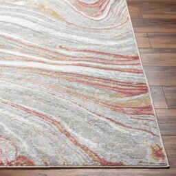 Livabliss San Francisco-Modern Pink Grey Yellow Blue Green Graphic Living Dining Rug in Coral - Size: 120 cm x 170 cm - thumbnail 5