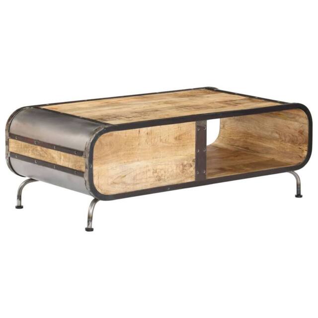Berkfield Home Dense Coffee Table 100x50x35 cm Solid Mango Wood in Brown - Size: 100 x 50 x 35 cm - image 1
