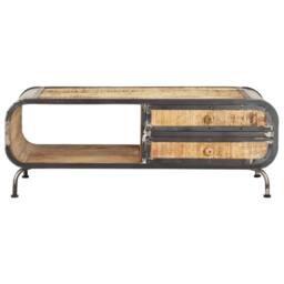 Berkfield Home Dense Coffee Table 100x50x35 cm Solid Mango Wood in Brown - Size: 100 x 50 x 35 cm - thumbnail 3