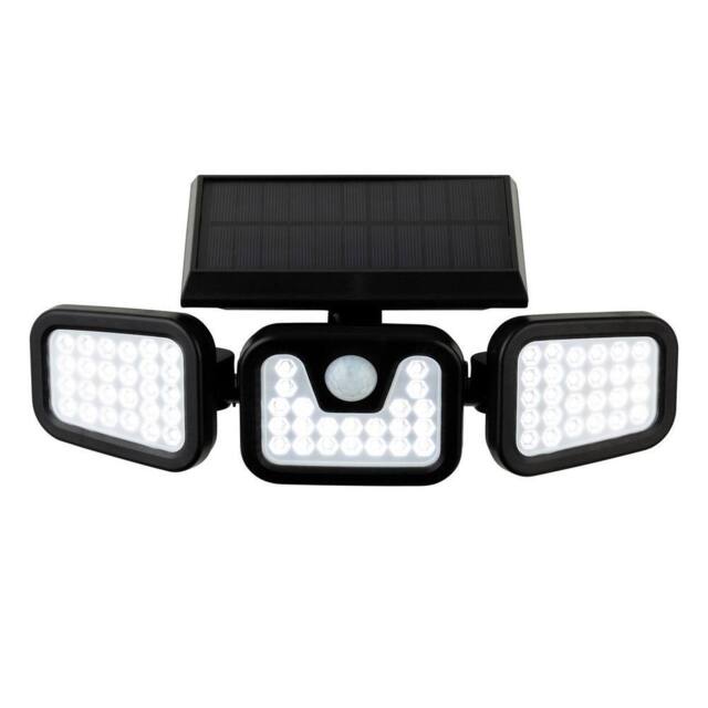 Netlighting Avenue LED Solar Security Wall Light with PIR Black IP44