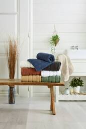 The Lyndon Company Rainham Supersoft Cotton Towel In Soft Absorbent Everyday Design in Mustard - Size: Bath Sheet - thumbnail 3