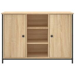 Berkfield Home Sideboard Sonoma Oak 100x35x70 cm Engineered Wood in Light Brown - Size: 100 x 35 x 70 cm - thumbnail 6