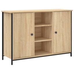 Berkfield Home Sideboard Sonoma Oak 100x35x70 cm Engineered Wood in Light Brown - Size: 100 x 35 x 70 cm - thumbnail 1