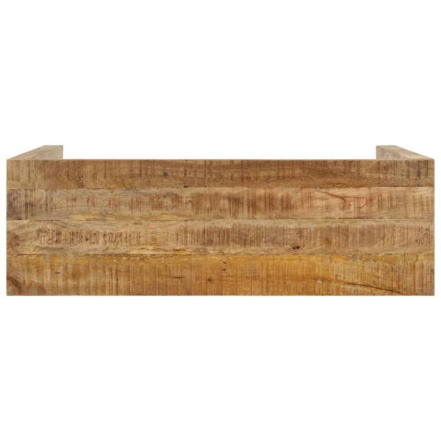 Berkfield Home Beautiful Console Table 110x35x76 cm Rough Mango Wood in Brown - Size: 110 x 35 x 76 cm - image 1