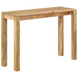 Berkfield Home Beautiful Console Table 110x35x76 cm Rough Mango Wood in Brown - Size: 110 x 35 x 76 cm - thumbnail 8