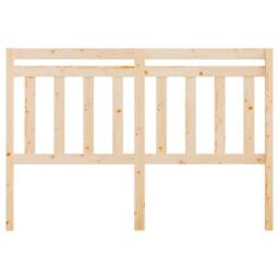 Berkfield Home Bed Headboard 166x4x100 cm Solid Wood Pine in Brown - Size: 166 x 4 x 100 cm - thumbnail 3