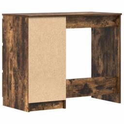 Berkfield Home Elegant Desk Smoked Oak 90x45x76 cm Engineered Wood in Brown - Size: 90 x 45 x 76 cm - thumbnail 8