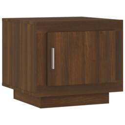 Berkfield Home Decorative Coffee Table Brown Oak 51x50x45 cm Engineered Wood - Size: 51 x 50 x 45 cm - thumbnail 3