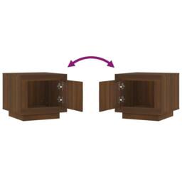 Berkfield Home Decorative Coffee Table Brown Oak 51x50x45 cm Engineered Wood - Size: 51 x 50 x 45 cm - thumbnail 6