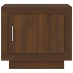 Berkfield Home Decorative Coffee Table Brown Oak 51x50x45 cm Engineered Wood - Size: 51 x 50 x 45 cm - thumbnail 1