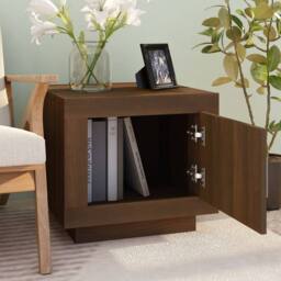 Berkfield Home Decorative Coffee Table Brown Oak 51x50x45 cm Engineered Wood - Size: 51 x 50 x 45 cm - thumbnail 7