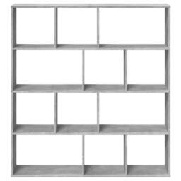 Berkfield Home Classic Book Cabinet Concrete Grey 132x29x141.5 cm Engineered Wood - thumbnail 5