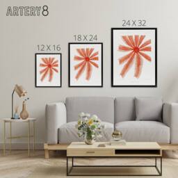 "Artery8 Brisingida Starfish Marine Life Albert I Framed Canvas Wall Art Print in White - Size: W12"" x H16""" - thumbnail 4