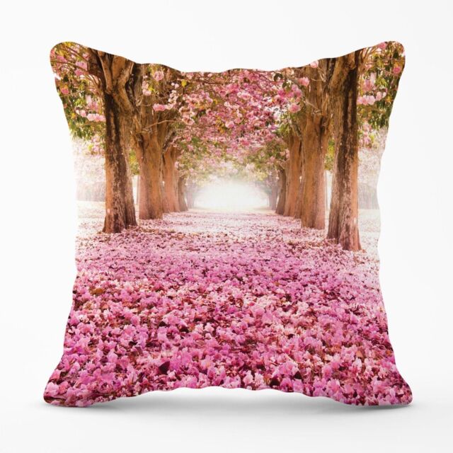 Warren Reed - Designer Pink Flower Tree Tunnel Outdoor Cushion - Size: 60 cm x 60 cm - image 1