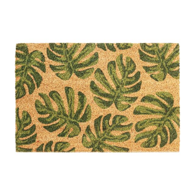 Nicola Spring Coir Door Mat - 90 x 60cm - Monstera - Size: 90 cm x 60 cm - image 1