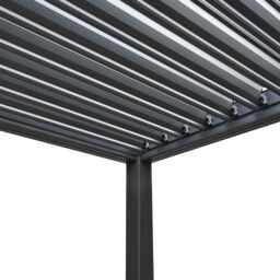 Monstershop Anthracite Aluminium Pergola With 2 x Shutter Panels - 3m x 4m in Grey - thumbnail 9