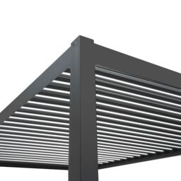 Monstershop Anthracite Aluminium Pergola With 2 x Shutter Panels - 3m x 4m in Grey - thumbnail 7