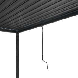 Monstershop Anthracite Aluminium Pergola With 2 x Shutter Panels - 3m x 4m in Grey - thumbnail 6