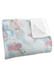 Bridgerton By Catherine Lansfield Bridgerton B Floral Silky Touch Super Soft Throw Blanket 152 X 127 cm in White - thumbnail 3