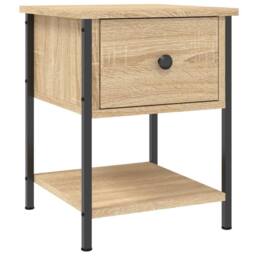Berkfield Home Bedside Tables 2 pcs Sonoma Oak 34x35.5x45 cm Engineered Wood in Tan - thumbnail 3