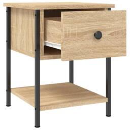 Berkfield Home Bedside Tables 2 pcs Sonoma Oak 34x35.5x45 cm Engineered Wood in Tan - thumbnail 6