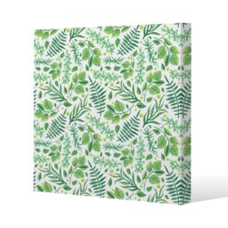 Benjamin Tate Design Mixed Green Leaves (Canvas Print) / 127 x 127 x 4cm in Natural - Size: 127 x 127 x 4 cm - thumbnail 1