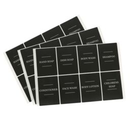Harbour Housewares 24pc Soap Dispenser Labels Set - Pack of 3 in Black - thumbnail 1