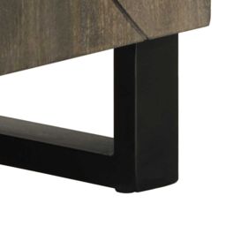 Berkfield Home TV Cabinet Black 105x33x46 cm Solid Wood Mango - Size: 105 x 33 x 46 cm - thumbnail 8