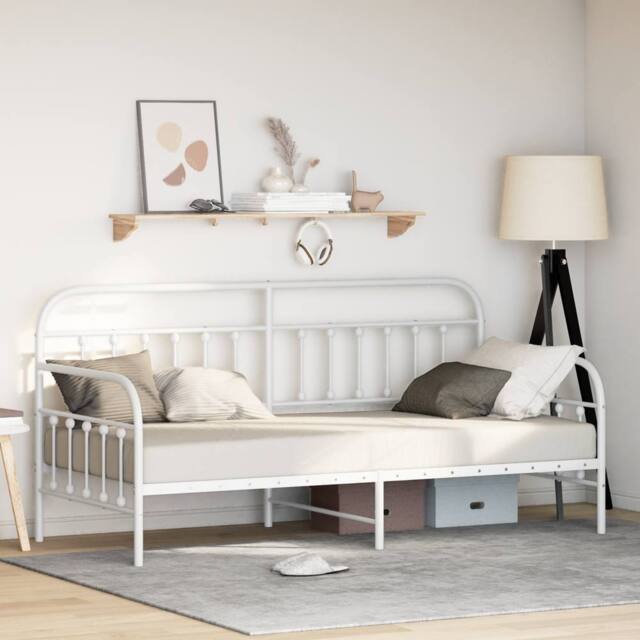Berkfield Home Daybed Frame White 100x200 cm Steel - image 1