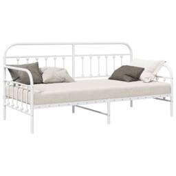 Berkfield Home Daybed Frame White 100x200 cm Steel - thumbnail 3